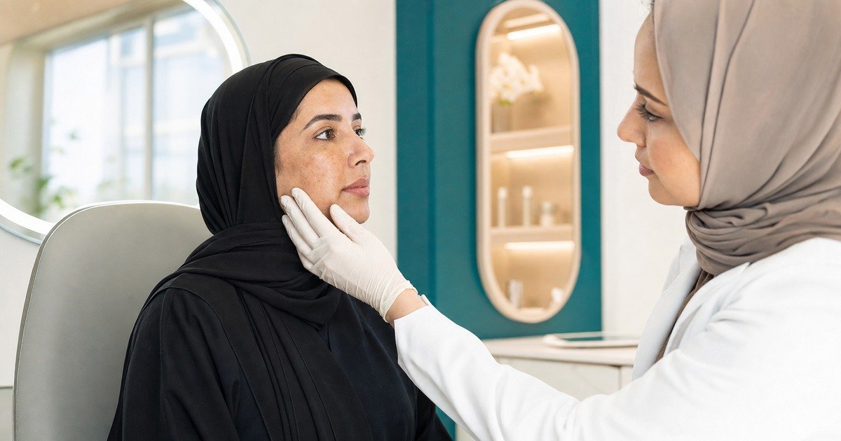 فحص آثار الحبوب الحمراء والبنية
