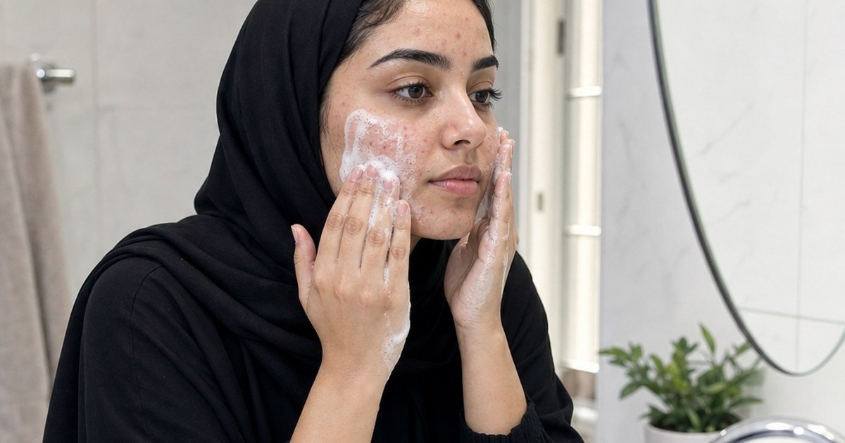 الروتين الصحيح للبشرة الدهنية المعرضة للحبوب في الإمارات - صورة توضيحية 1