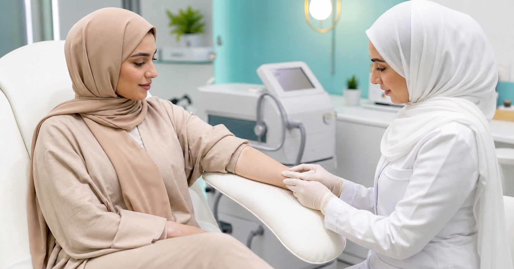 استشارة طبية حول إزالة الشعر بالليزر في مركز بسمة الحياة