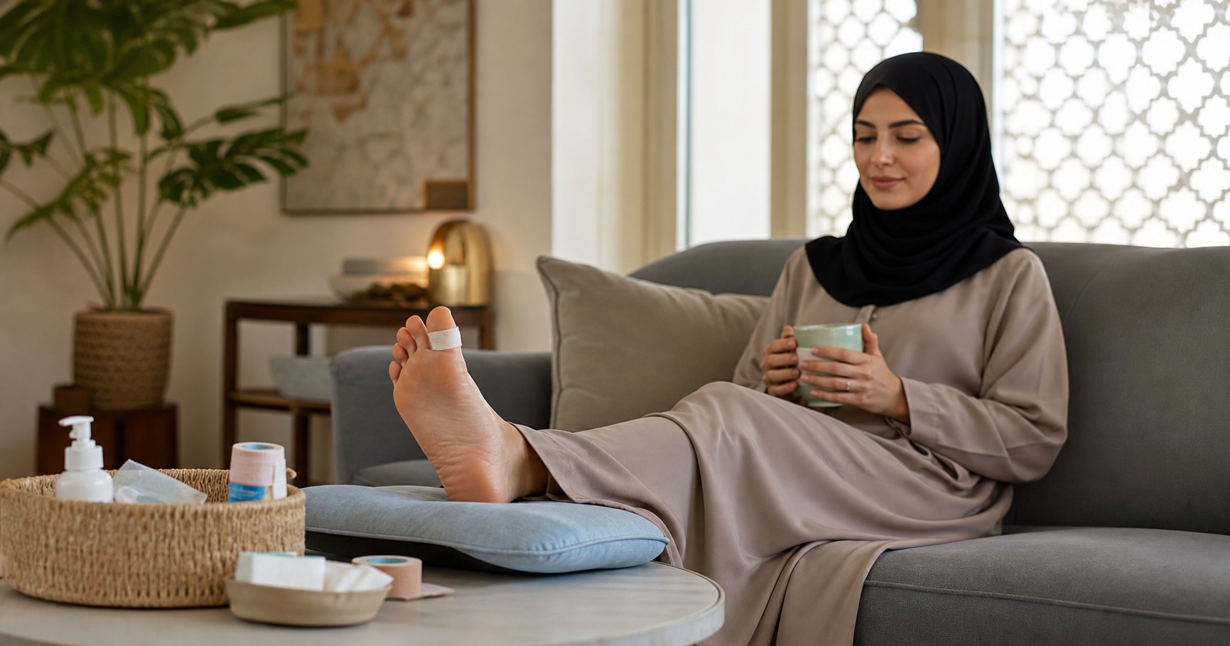 العناية المنزلية بالقدم بعد علاج الظفر الغائر