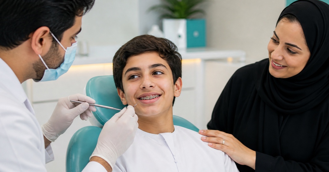 فحص تقويم الأسنان للمراهقين