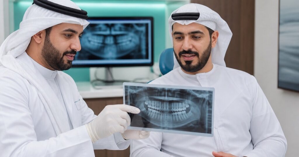 تشخيص ألم الأسنان قبل علاج العصب في الشارقة
