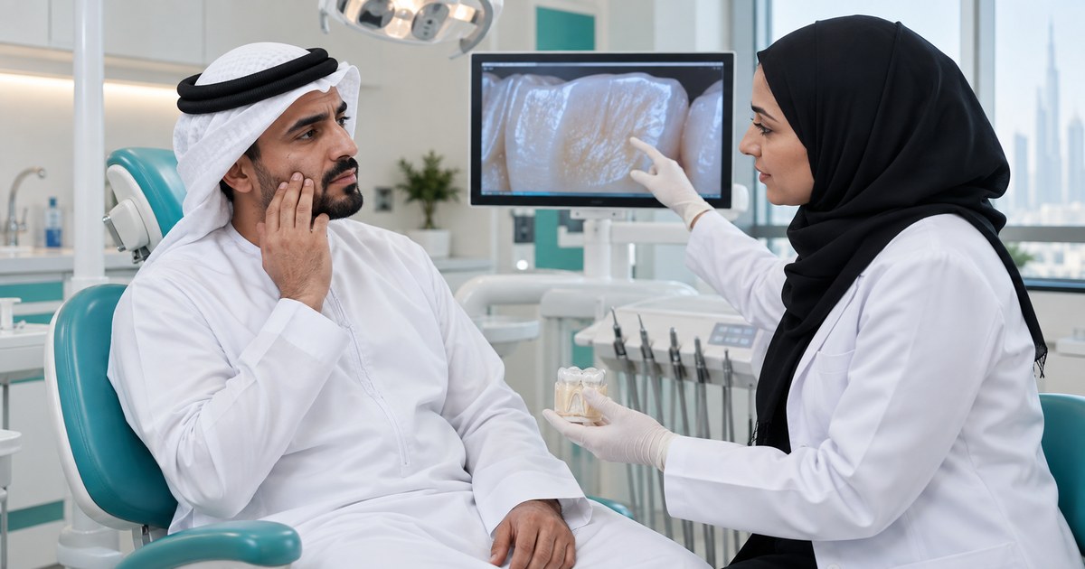 Acid reflux and enamel erosion dental consultation at Basmat Al Hayat Medical Center