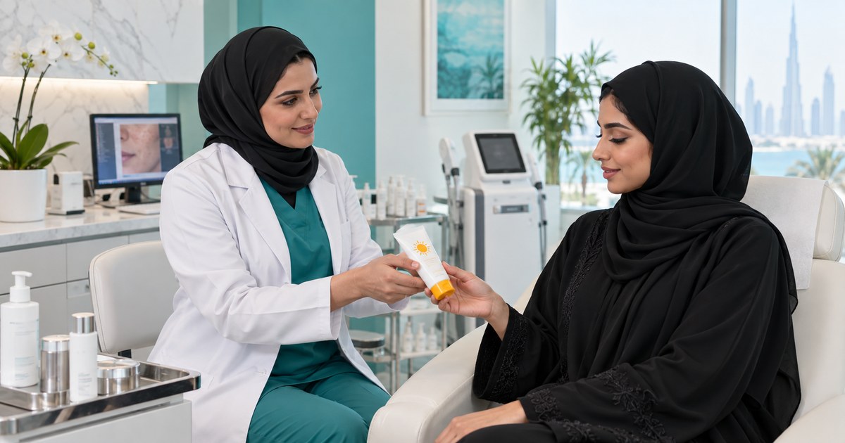 Sunscreen after cosmetic procedures consultation