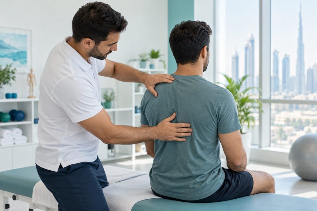 علاج آلام الظهر – صورة توضيحية للعلاج الطبيعي
